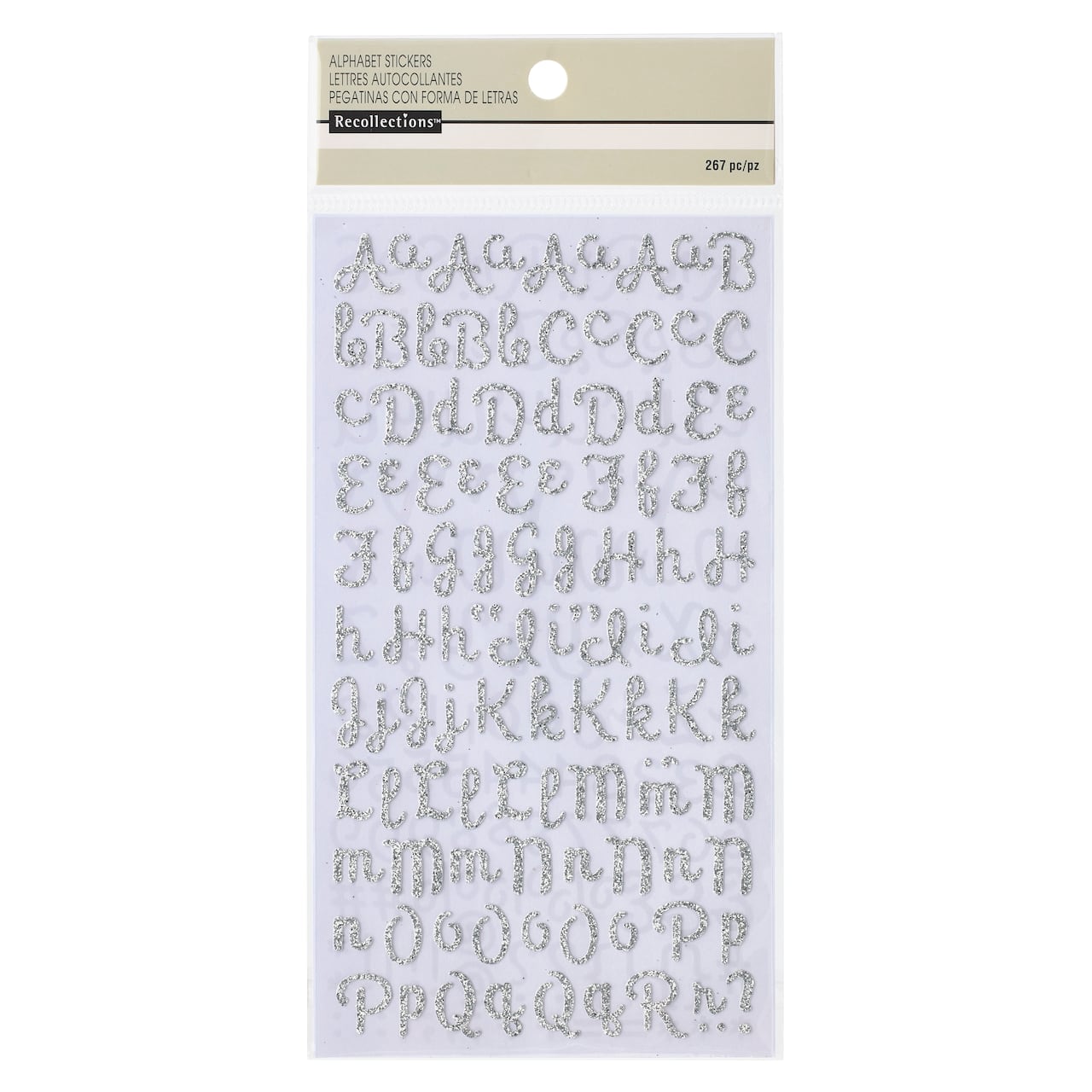 12 Pack: Glitter Script Alphabet Stickers by Recollections™